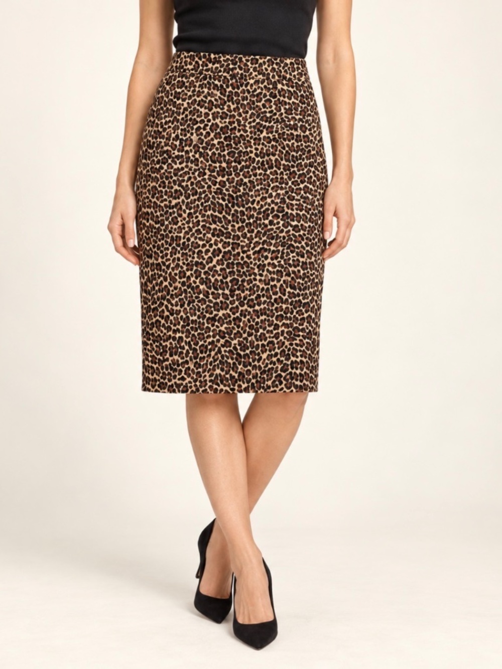 J.Crew No. 2 Pencil Skirt in Leopard Bi-Stretch Cotton Size 10